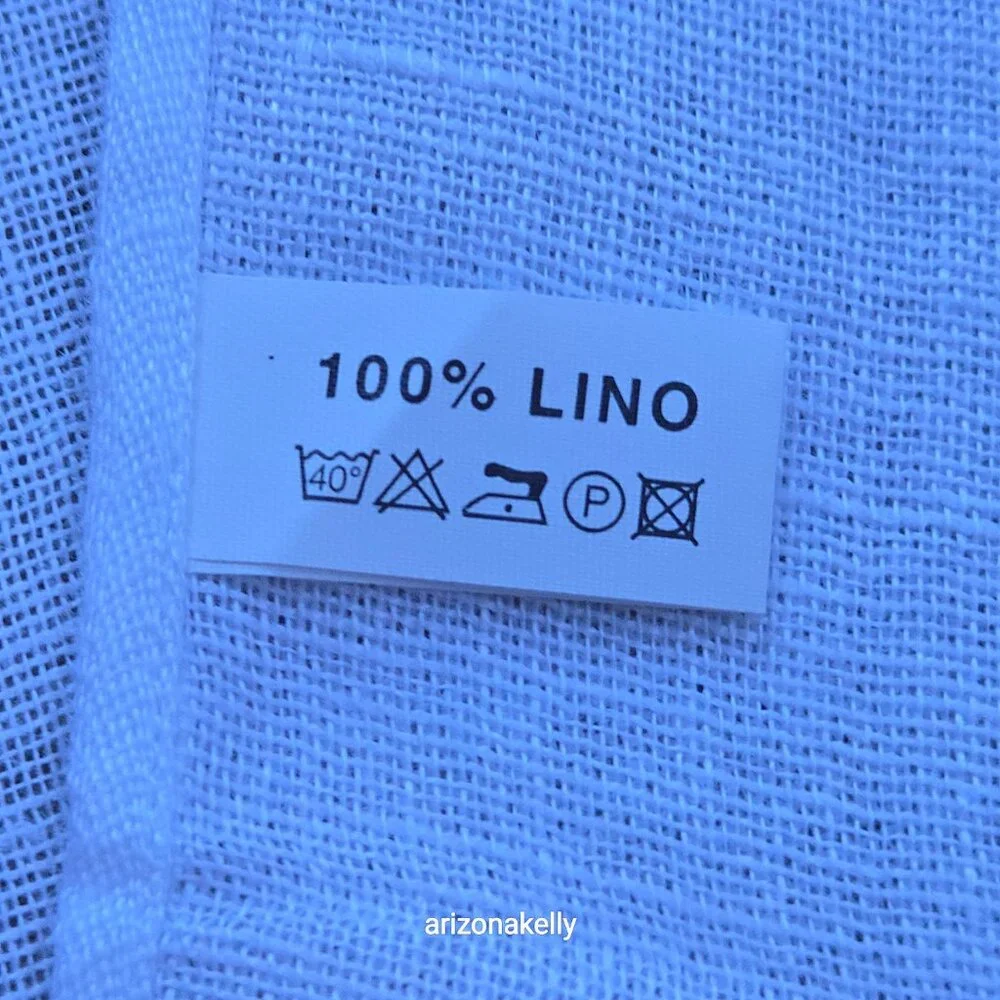 NWT Linen Scarf Italian Maria Lampo Pink & White